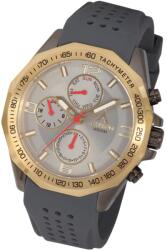 ASTRON 5533-4 férfi karóra, multifunkciós, arany+gun (szürke) színű nemesacél tok, szürke szilikon szíj, ezüst színű számlap, keményített ásványüveg, quartz szerkezet, 50 m (5 ATM) vízállóság (5533-4) - oran