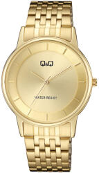 Q&Q férfi karóra, quartz, arany színű fémtok, pezsgő színű számlap, arany színű acél karcsat, C62A-003PY (4088-0)