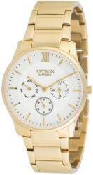 ASTRON 5512-8 elegáns férfi karóra, multifunkciós, arany színű nemesacél tok, arany színű nemesacél csat, fehér számlap, zafírüveg, quartz szerkezet, cseppmentes vízállóság (5512-8) - oranagykereskedes