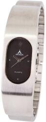 ASTRON 5132-1 divatos női karóra, ezüst színű fém tok, ezüst színű fémcsat, fekete számlap, keményített ásványüveg, quartz szerkezet, cseppmentes vízállóság (5132-1) - oranagykereskedes