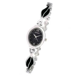 ASTRON 5749-1 női karóra, ezüst színű fém tok, ezüst színű fémcsat, fekete számlap, keményített ásványüveg, quartz szerkezet, cseppmentes vízállóság (5749-1) - oranagykereskedes