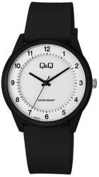 Q&Q férfi karóra, quartz, fekete színű műanyag tok, fehér színű számlap, fekete színű műanyag szíj, VS60J001Y (4097-4)