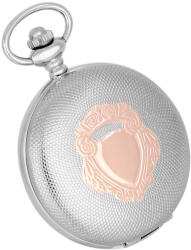 TIKO TIME zsebóra, pajzs mintás bikolor (rózsaarany és ezüst) színű tok, arab számos számlap (7462-6)