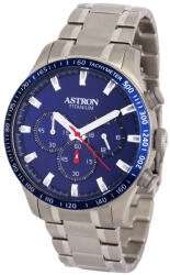 ASTRON 8031-5 sportos férfi karóra, ezüst színű titánium tok, titánium csat, kék számlap, keményített ásványüveg, chronograph quartz szerkezet, 100 m (10 ATM) vízállóság (8031-5) - oranagykereskedes