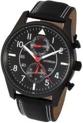 ASTRON 5534-0 férfi karóra, multifunkciós, fekete színű nemesacél tok, fekete bőrszíj, fekete számlap, keményített ásványüveg, quartz szerkezet, 50 m (5 ATM) vízállóság (5534-0) - oranagykereskedes