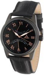 ASTRON 5507-0 férfi karóra, multifunkciós, fekete színű nemesacél tok, fekete bőrszíj, fekete számlap, keményített ásványüveg, quartz szerkezet, 50 m (5 ATM) vízállóság (5507-0) - oranagykereskedes