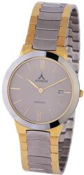 ASTRON 5277-5 divatos férfi karóra, bicolor nemesacél tok, bicolor nemesacél csat, római számos szürke számlap, zafírüveg, quartz szerkezet, cseppmentes vízállóság (5277-5) - oranagykereskedes