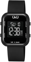 Q&Q női digitális karóra, quartz, fekete színű műanyag tok, fekete színű műanyag szíj, M207J002Y (4066-2)