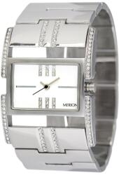 Merion női ékszeróra, ezüst színű fém tok, ezüst színű fémcsat, fehér színű számlap, ásványüveg, quartz szerkezet, cseppmentesség (3171-7)