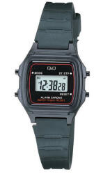 Q&Q női karóra, quartz, fekete színű műanyag tok, fekete színű műanyag szíj, digitális, LLA2P203Y (4662-8)