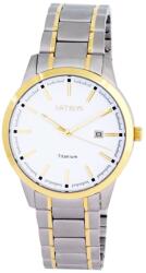 ASTRON 8042-9 férfi karóra, bicolor színű titánium tok, titánium csat, fehér számlap, keményített ásványüveg, quartz szerkezet, 50 m (5 ATM) vízállóság (8042-9) - oranagykereskedes