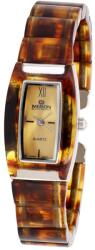 Merion női karóra, ezüst/borostyán színű tok, borostyán színű csat, arany színű számlap, ásványüveg, quartz szerkezet, cseppmentess (3301-9)