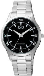 Q&Q férfi karóra, quartz, ezüst színű fémtok, ezüst színű nemesacél csat, fekete számlap, C10A-046PY (4204-3)