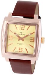 Cardy férfi karóra, rózsaarany színű fémtok, barna színű szíj, arany színű számlap, quartz szerkezet, cseppmentes vízállóság (2610-6)