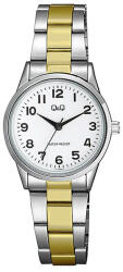 Q&Q női karóra, quartz, ezüst színű tok, bicolor színű fémcsat, fehér számlap C11A-005PY (4218-2)