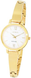 ASTRON 8035-8 női karóra, ékszeróra, arany színű nemesacél tok, arany színű nemesacél csat, fehér számlap, zafírüveg, quartz szerkezet, cseppmentes vízállóság (8035-8) - oranagykereskedes
