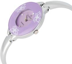 Cardy női karóra, ezüst színű tok, ezüst színű fémcsat, lila színű számlap, quartz szerkezet, cseppmentes vízállóság (2628-6)