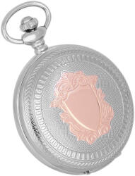 TIKO TIME zsebóra, pajzs mintás bikolor (rózsaarany és ezüst) színű tok, fehér / arab számos számlap (7462-5)