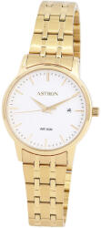 ASTRON 8047-9 női karóra, arany színű nemesacél tok, arany színű nemesacél csat, fehér számlap, keményített ásványüveg, quartz szerkezet, 50 m (5 ATM) vízállóság (8047-9) - oranagykereskedes