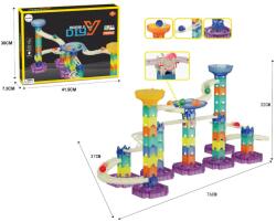 Mamido Set de construcție pistă cu bile 110 piese MT1247 (MT1247) Jucarii de constructii magnetice