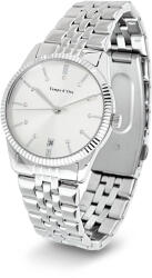 Tchibo - Nemesacél női karóra dátummal - ezüst