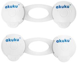 AKUKU univerzális biztonsági zár szekrényekhez, fiókokhoz - 2 db-os (10 cm hosszú)