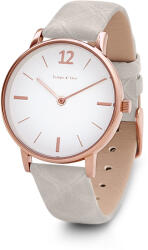 Tchibo - Karóra bőr szíjjal - szürke