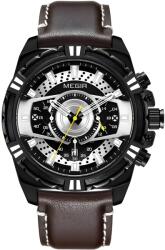 MEGIR Ceas MEGIR KA-38559 - Negru / Maro / Argintiu KP38559 Ceas
