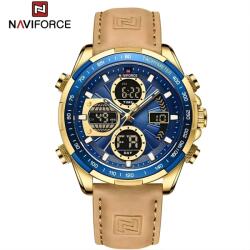 Naviforce Ceas NAVIFORCE MI-38649 - Maro deschis / Albastru / Aurie KP38649 Ceas