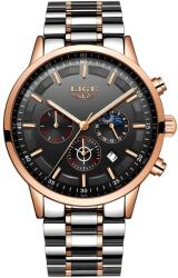 LIGE Ceas LIGE ST-4058 - Argintiu/Auriu KP4058 Ceas