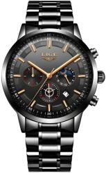LIGE Ceas LIGE ST-4056 - Negru/Auriu KP4056 Ceas