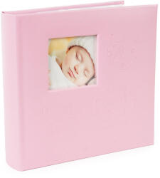  Baba Fotóalbum 22x22 cm Könyvkötésű 200 Darab 10x15 cm-es Fotóhoz Rózsaszín (AAE277)