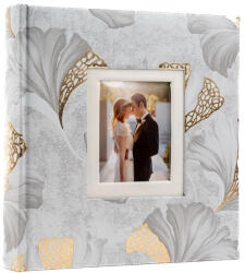  Esküvői Fotóalbum 21, 5x22 cm Könyvkötésű 200 Darab 10x15 cm-es Fotóhoz Szürke (AAE279)