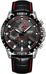 LIGE Ceas LIGE LU-4061 - Negru/Argintiu KP4061 Ceas