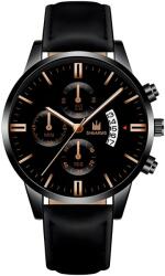 HARAHU RA-11601 Karóra - Fekete/RózsaArany2 KP11601