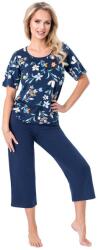 Donna Caroline 3/4 pamutpizsama, kék, XL