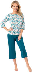 Donna Irmina női pizsama, 3/4-es, leleves, S