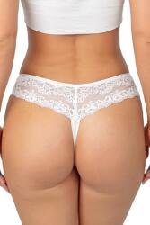 Donna 230 csipkés tanga, fehér, XL