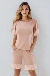 Kalimo Alor rövid luxus női pizsama, bézs, XL
