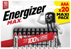 Energizer Elem AAA mikro LR03 Max 20 db/csomag, Energizer