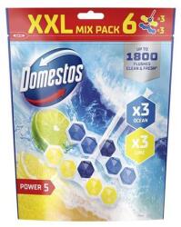 Domestos WC frissítő blokk, 6 db-os, DOMESTOS "Power 5", óceán és lime (64403025)