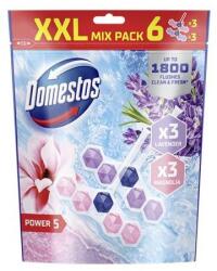 Domestos WC frissítő blokk, 6 db-os, DOMESTOS "Power 5", mangó és levendula (64403033) - iconink