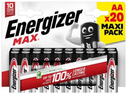 Energizer Elem AA ceruza LR06 Max 20 db/csomag, Energizer