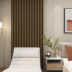 Wohnen 3D falpanel 8db 195x12 cm tölgyfa-hatású lamellás falburkolat dekorfal