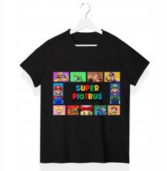 Cool. Monster Mario Póló Gyerek Póló Névvel Személyre szabott Fekete (SUP002)