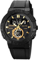 Skmei Ceas barbati Skmei Quartz Digital Analogic Alarma Sport Negru Auriu Ceas