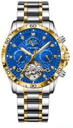 Tevise Ceas barbati Tevise Mecanic Automatic Business Analog Elegant Argintiu Albastru Ceas