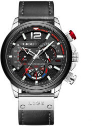 LIGE Ceas barbati Lige Piele Cronograf Cronometru Ceas