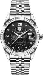 Tevise Ceas barbatesc Tevise Mecanic Automatic Elegant Analog Otel Business Data Argintiu Indici luminosi Ceas