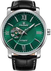 Forsining Ceas Barbati Forsining 8296 Argintiu-Verde Mecanic , Design Luxury, Functii Multiple, Rezistent la Apa 3ATM Ceas
